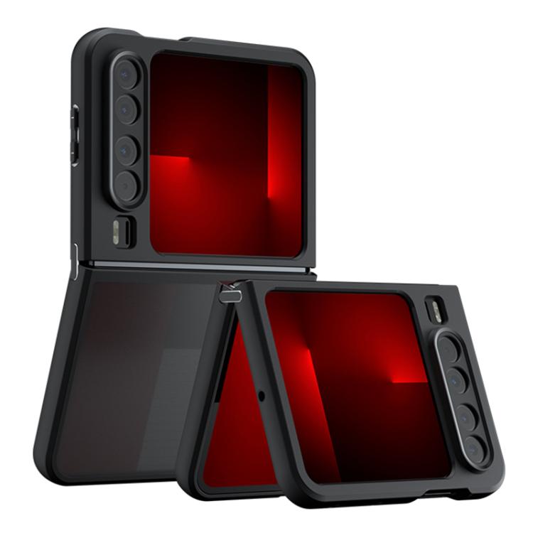 

For Huawei Pura X Armor Precise Hole PC Hybrid TPU Phone Case(Frosted Black)