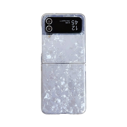 

For Samsung Galaxy Z Flip3 / Flip4 Pearlescent Shell Texture Phone Case(White)