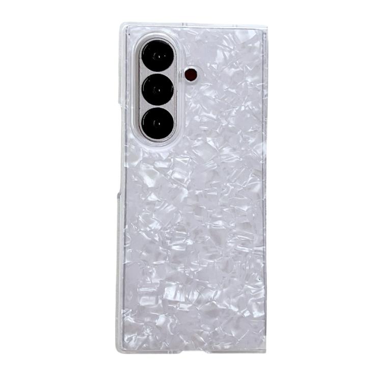 

For Samsung Galaxy Z Fold7 5G Pearlescent Shell Texture Phone Case(White)