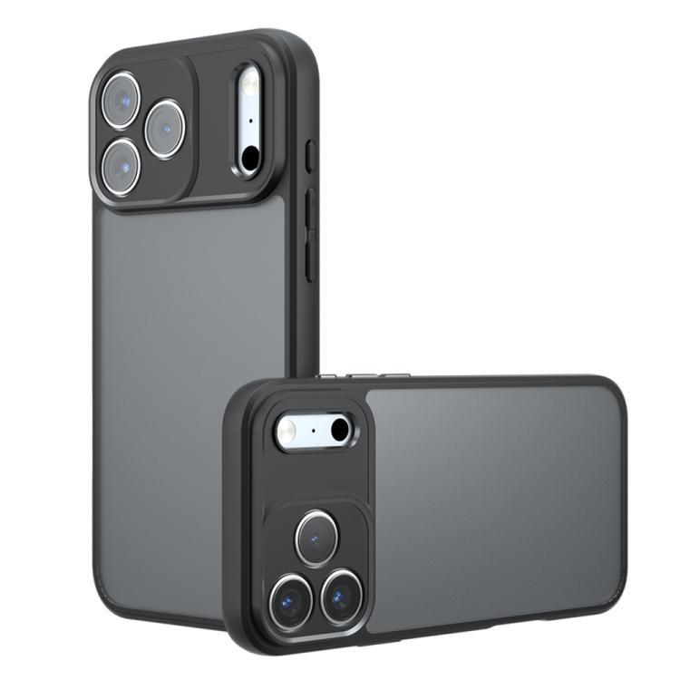 For iPhone 18 Pro Armor Precise Hole PC Hybrid TPU Phone Case(Frosted Black)