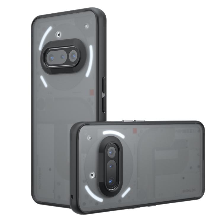 

For Nothing Phone 3a Armor Precise Hole PC Hybrid TPU Phone Case(Frosted Black)