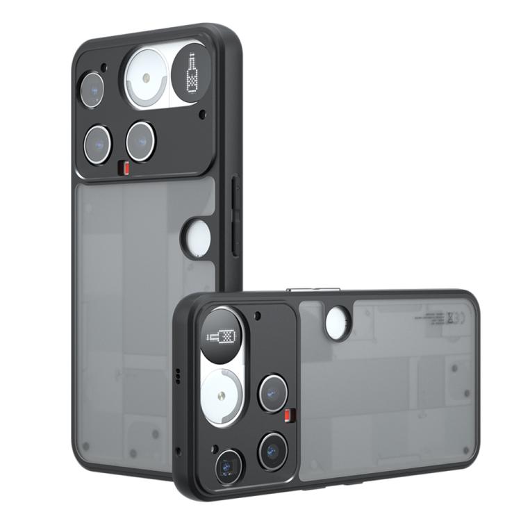 

For Nothing Phone 3 Armor Precise Hole PC Hybrid TPU Phone Case(Frosted Black)