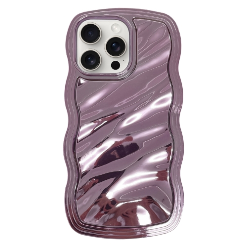 

For iPhone 12 Pro Max Wave Plated PC Hybrid TPU Phone Case(Purple)