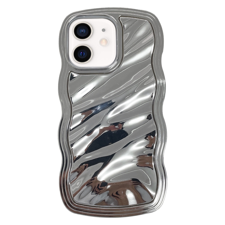 

For iPhone 11 Wave Plated PC Hybrid TPU Phone Case(Silver)
