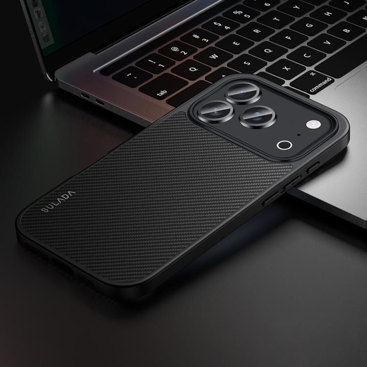 For iPhone 18 Pro SULADA 600D Kevlar Texture PC Shockproof Phone Case(Black)