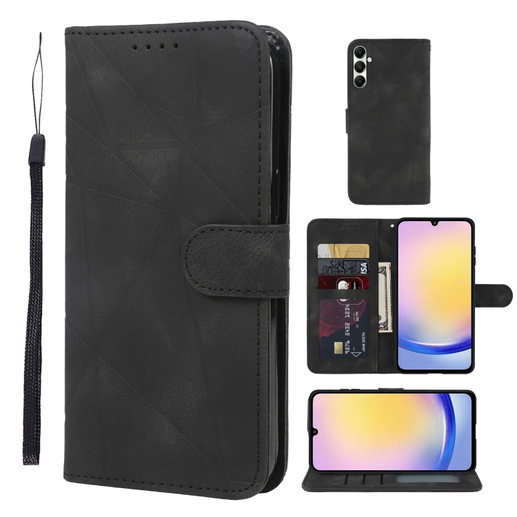 Samsung Galaxy A25 5G 用 肌触りのよい幾何学模様のレザー製携帯電話