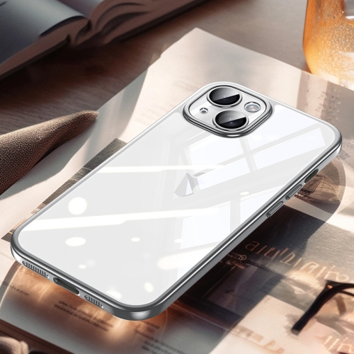 

For iPhone 14 SULADA Electroplating Frosted PC + TPU Shockproof Phone Case(Silver)