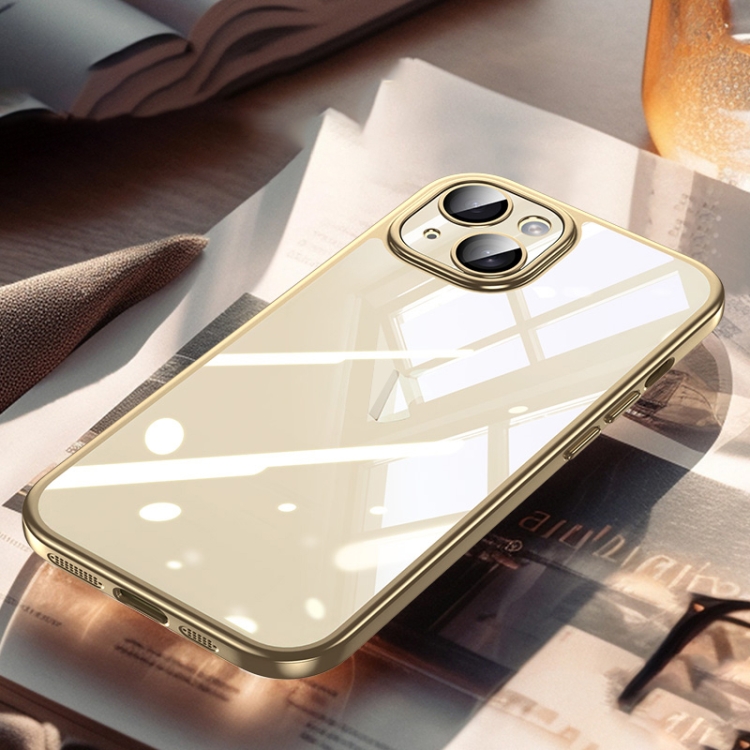 

For iPhone 15 Plus SULADA Electroplating Frosted PC + TPU Shockproof Phone Case(Gold)