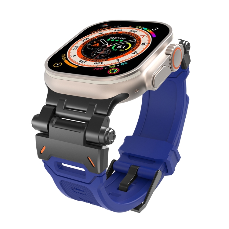 For Apple Watch Series 44mm Stainless Steel Connector TPU Watch