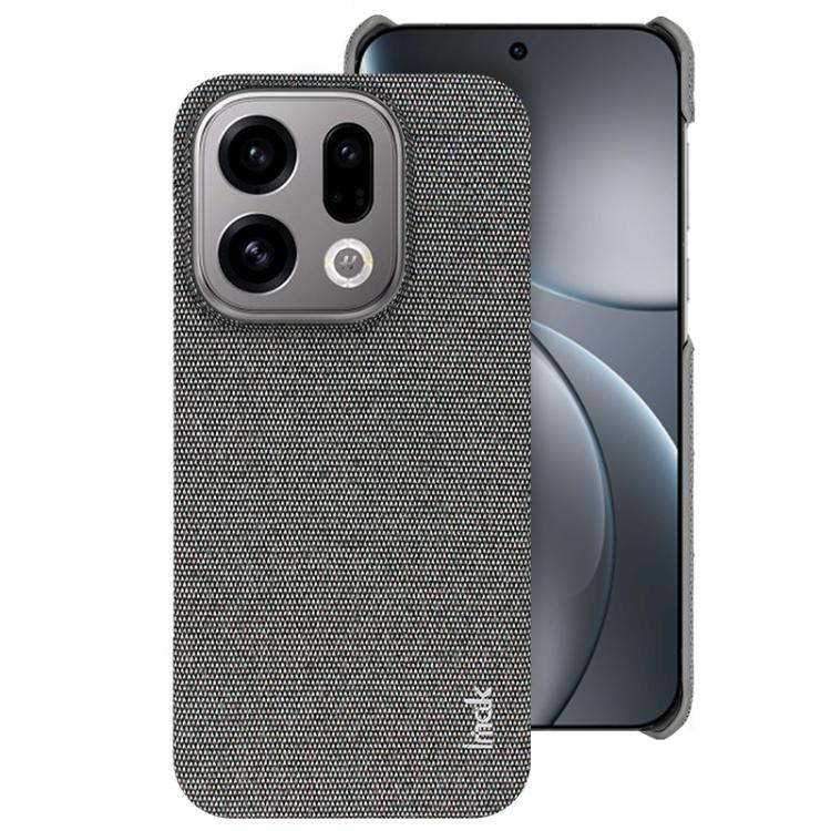 

For OPPO Find X9 imak Ruiyi Series Cloth Texture PU + PC Phone Case(Dark Grey)