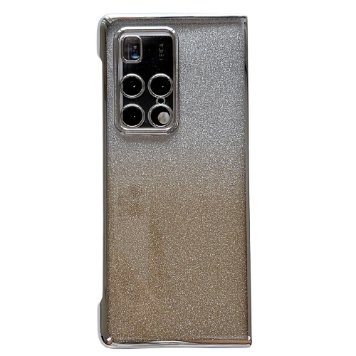 

For Huawei Mate X2 Electroplating Frame + Glitter Paper Full Coverage Phone Case(Gold)