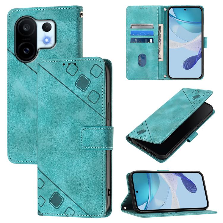 

For vivo S30 Pro mini Skin Feel Embossed Leather Phone Case(Green)
