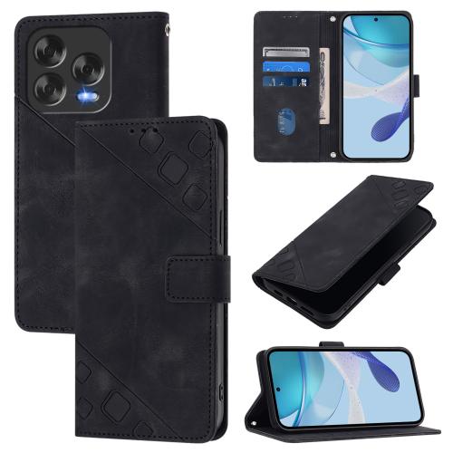 

For ZTE Blade V70 Design Skin Feel Embossed Leather Phone Case(Black)