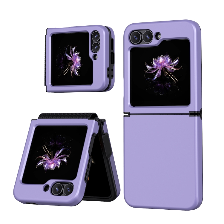 

For Samsung Galaxy Z Flip6 5G Flat Skin Feel TPU+PC Shockproof Phone Case(Purple)