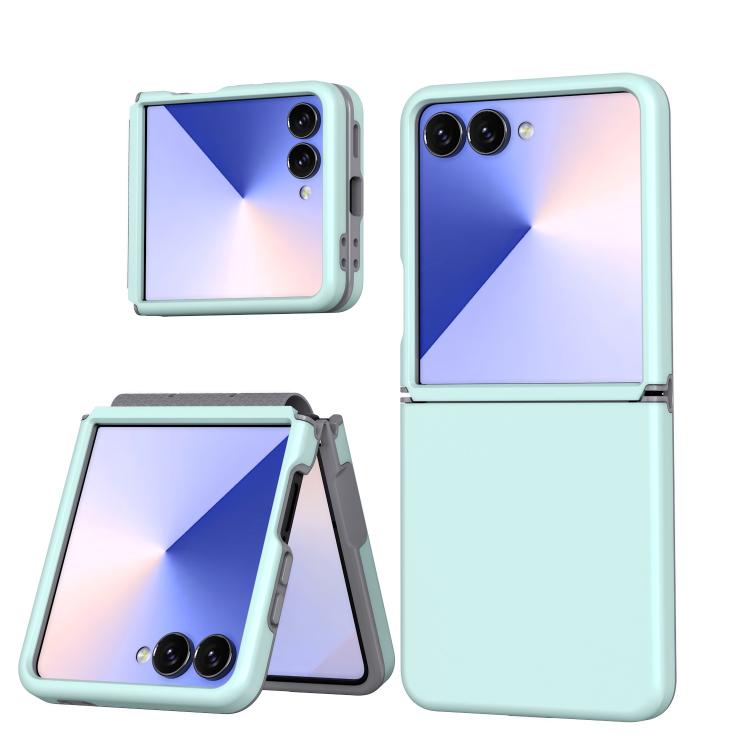 

For Samsung Galaxy Z Flip7 5G Flat Skin Feel TPU+PC Shockproof Phone Case(Mint Green)