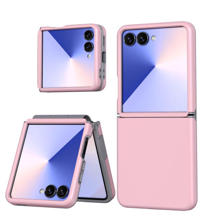 

For Samsung Galaxy Z Flip7 5G Flat Skin Feel TPU+PC Shockproof Phone Case(Light Pink)