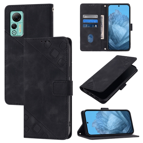 

For Ulefone Note 14 Skin Feel Embossed Leather Phone Case(Black)