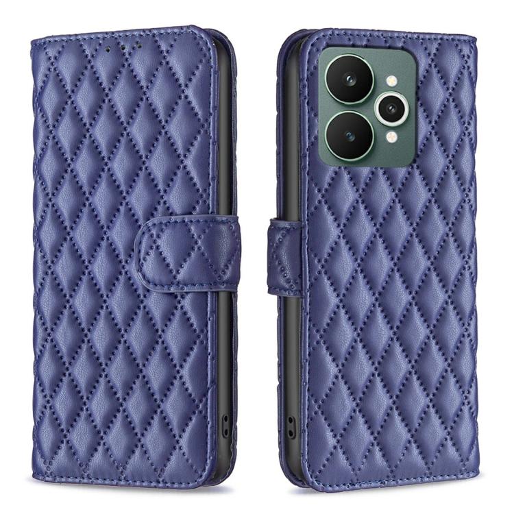 

For Realme 15 Pro 5G Diamond Lattice Wallet Flip Leather Phone Case(Blue)