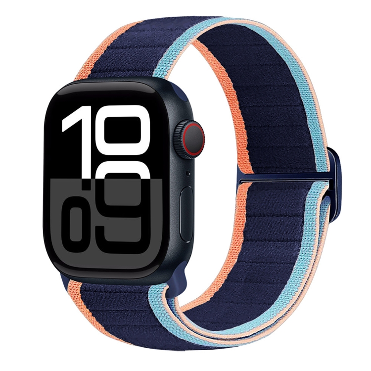 For Apple Watch Series 10 42mm Nylon Elastic Buckle Watch Band