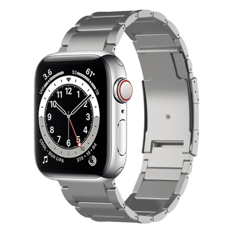 For Apple Watch Series 44mm Titanium Metal Watch Band(Silver)