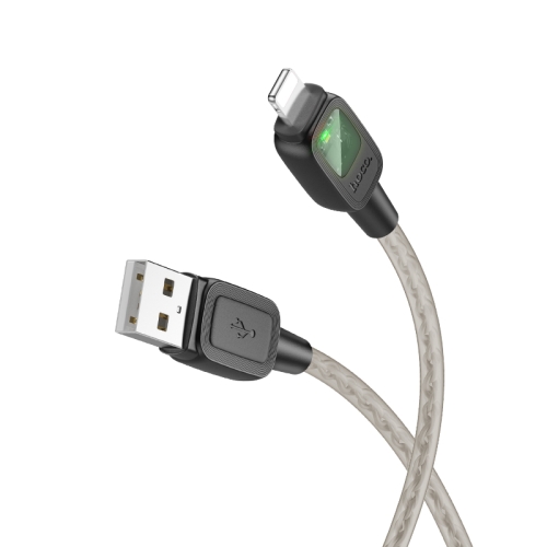 

hoco U124 2.4A USB to 8 Pin Smart Power-off Data Cable, Length: 1.2m(Black)