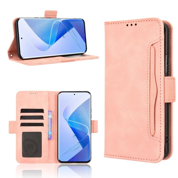 

For itel Super 26 Ultra Skin Feel Calf Texture Card Slots Leather Phone Case(Pink)