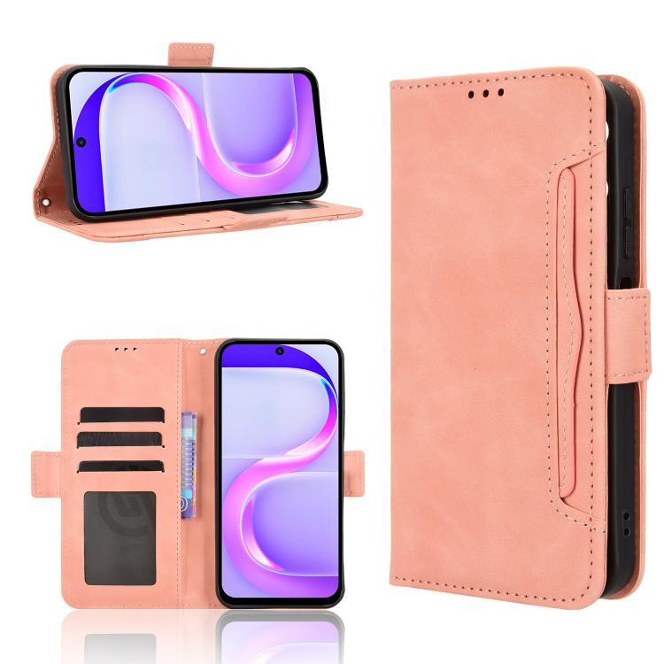 

For itel City 200 4G Skin Feel Calf Texture Card Slots Leather Phone Case(Pink)