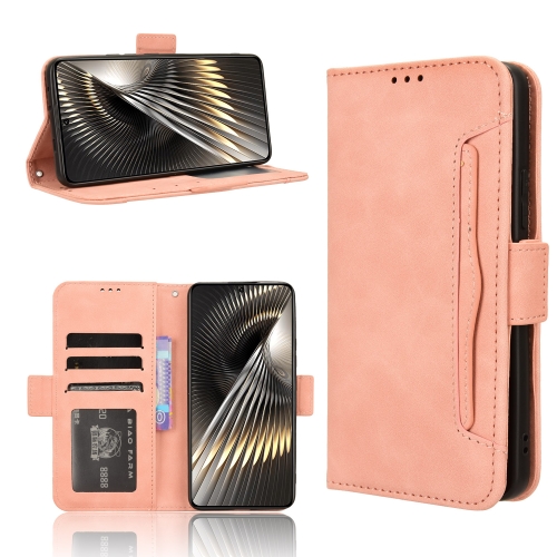 

For Xiaomi Redmi Turbo 3 5G Skin Feel Calf Texture Card Slots Leather Phone Case(Pink)