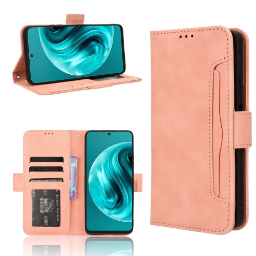 

For Huawei nova 12i 4G / Enjoy 70 Pro 4G Skin Feel Calf Texture Card Slots Leather Phone Case(Pink)