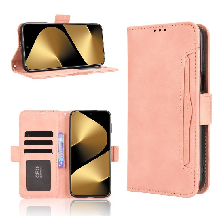 

For Huawei Pura 80 Ultra 5G Skin Feel Calf Texture Card Slots Leather Phone Case(Pink)