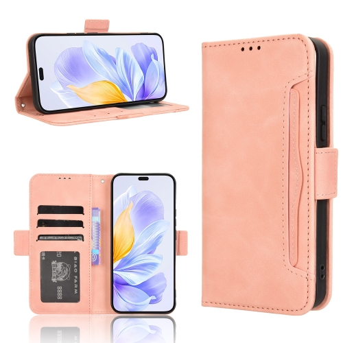 

For Honor X60i 5G Skin Feel Calf Texture Card Slots Leather Phone Case(Pink)