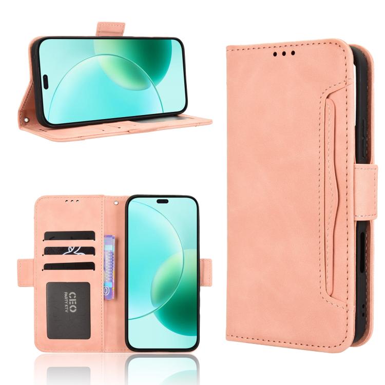 

For Honor 400 Lite Skin Feel Calf Texture Card Slots Leather Phone Case(Pink)
