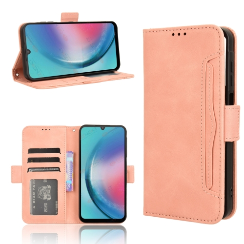 

For Samsung Galaxy C55 / M55 5G Skin Feel Calf Texture Card Slots Leather Phone Case(Pink)