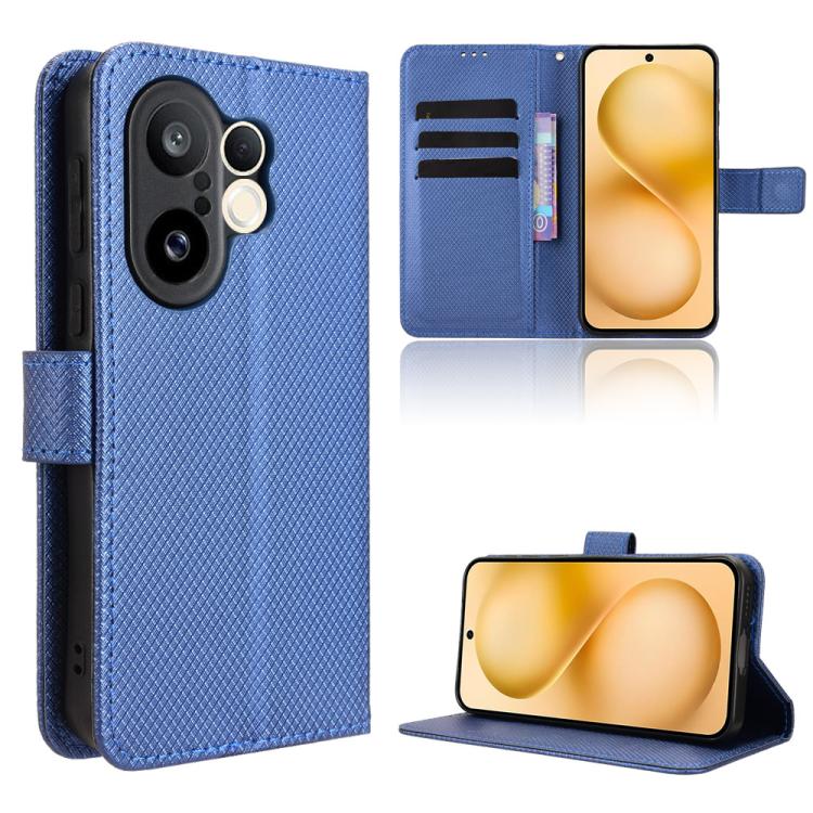 

For vivo X200 FE / S30 Pro mini Diamond Texture Leather Phone Case(Blue)