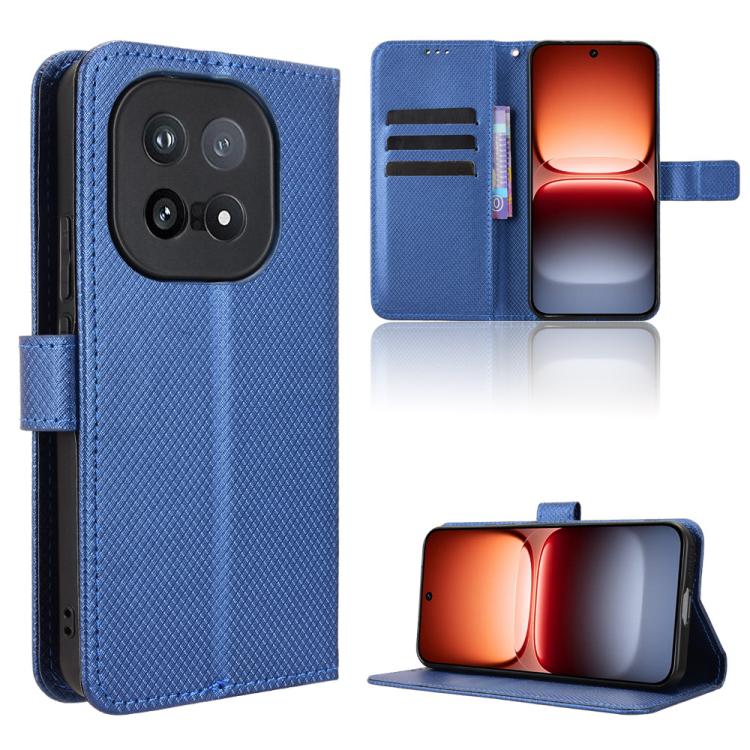 

For vivo iQOO 15 5G Diamond Texture Leather Phone Case(Blue)