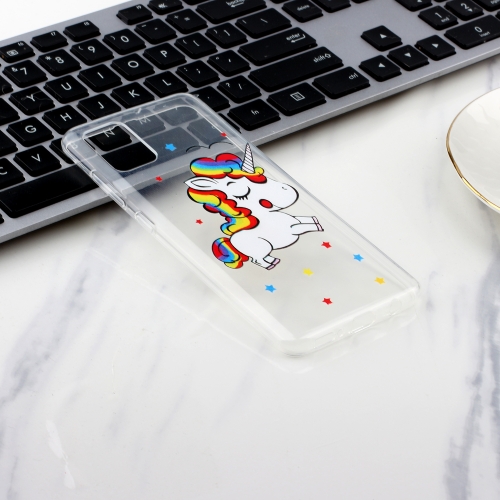 

For Samsung Galaxy A71 Coloured Drawing Pattern Highly Transparent TPU Protective Case(Unicorn)