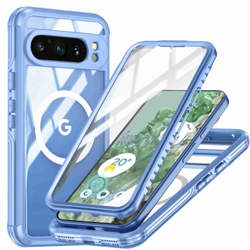 

For Google Pixel 9 Pro XL RedPepper Transparent IP54 Life Waterproof Phone Case(Blue)