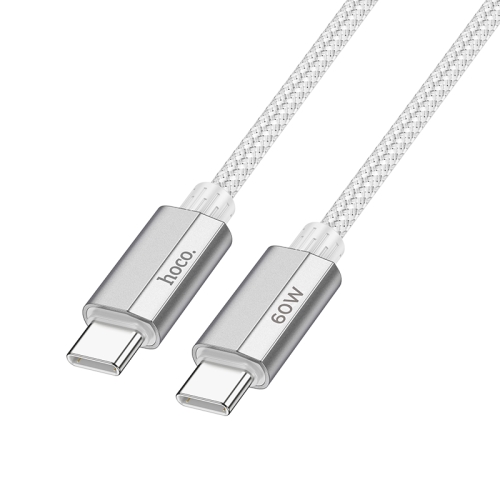 

hoco U134 Type-C / USB-C to Type-C / USB-C Braided 60W Fast Charging Data Cable, Length:1.2m(Grey)