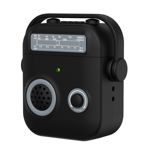 

For AirPods 2 / 1 Radio Style Wireless Bluetooth Earphones Shockproof Protective Case(Black)