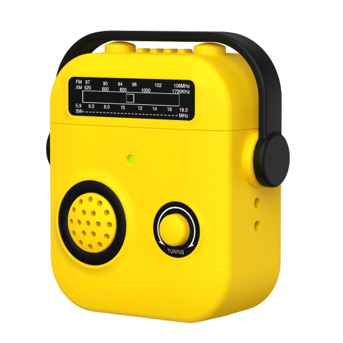 

For AirPods 2 / 1 Radio Style Wireless Bluetooth Earphones Shockproof Protective Case(Yellow)