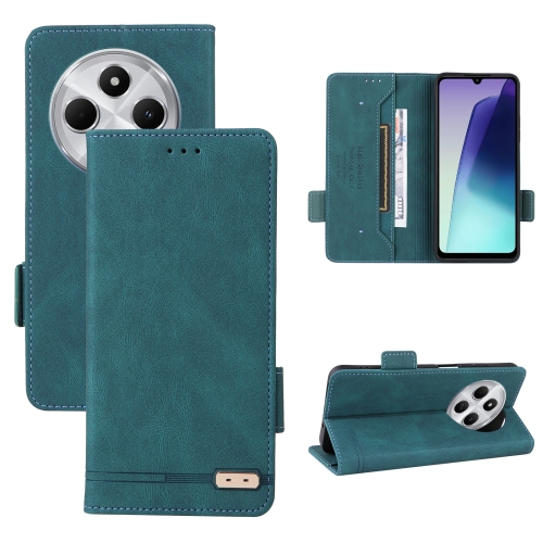 

For Redmi 14C Magnetic Clasp Leather Phone Case(Green)