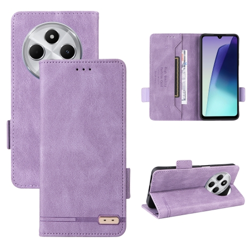 

For Redmi 14C Magnetic Clasp Leather Phone Case(Purple)