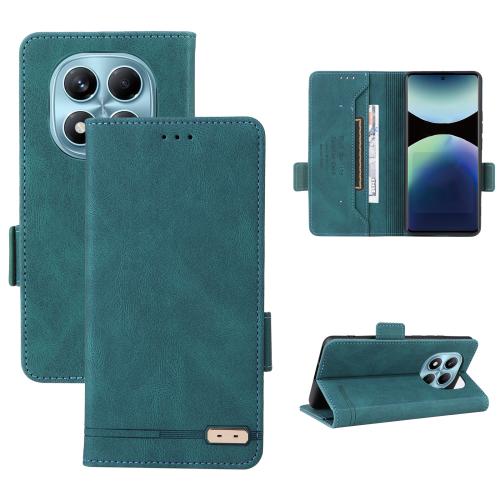 

For Redmi Note 14 Pro 4G Magnetic Clasp Leather Phone Case(Green)