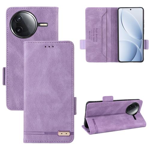 

For Redmi K80 / K80 Pro Magnetic Clasp Leather Phone Case(Purple)