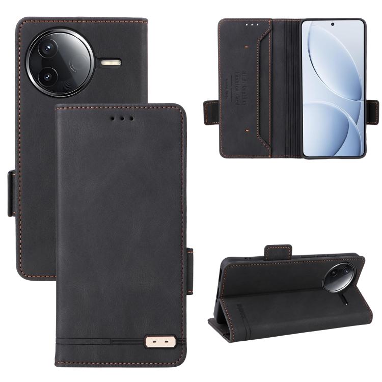 

For Redmi K80 / K80 Pro Magnetic Clasp Leather Phone Case(Black)