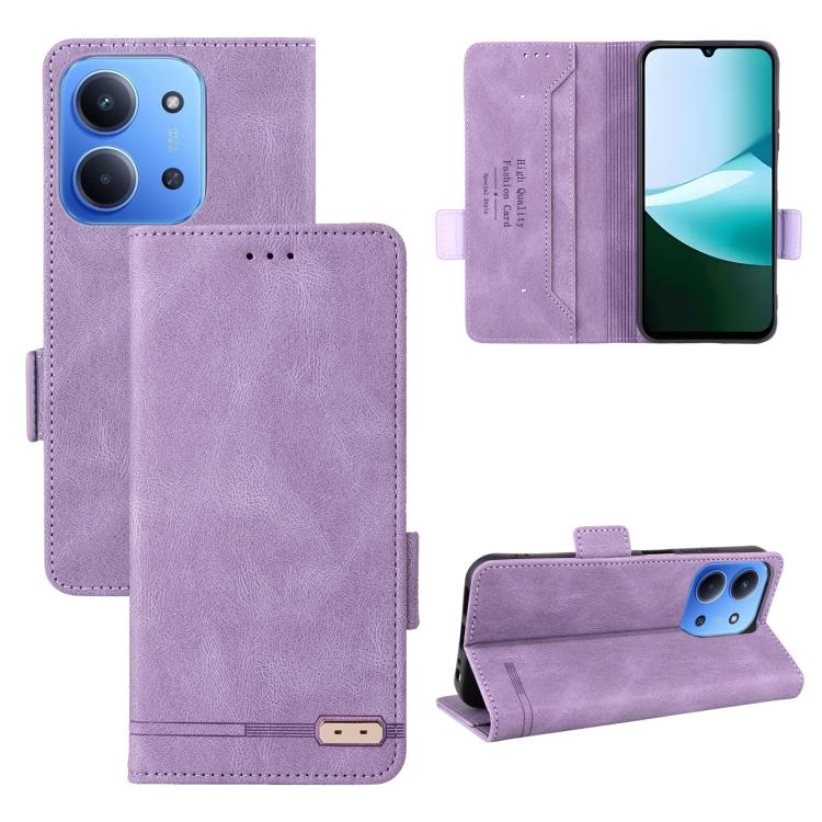 

For Redmi 15C 5G / 4G Global 171mm / Poco C85 4G Magnetic Clasp Leather Phone Case(Purple)