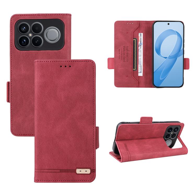 

For Redmi K90 Pro Max 5G / Poco F8 Ultra Magnetic Clasp Leather Phone Case(Red)