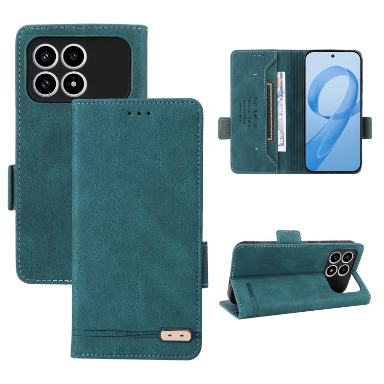 

For Redmi K90 5G / Poco F8 Pro Magnetic Clasp Leather Phone Case(Green)