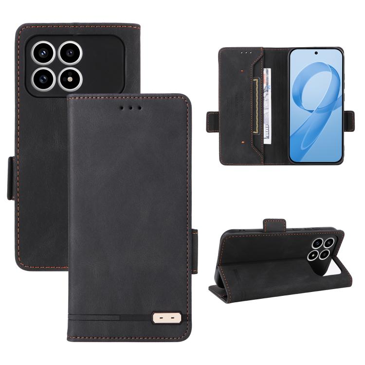 

For Redmi K90 5G / Poco F8 Pro Magnetic Clasp Leather Phone Case(Black)