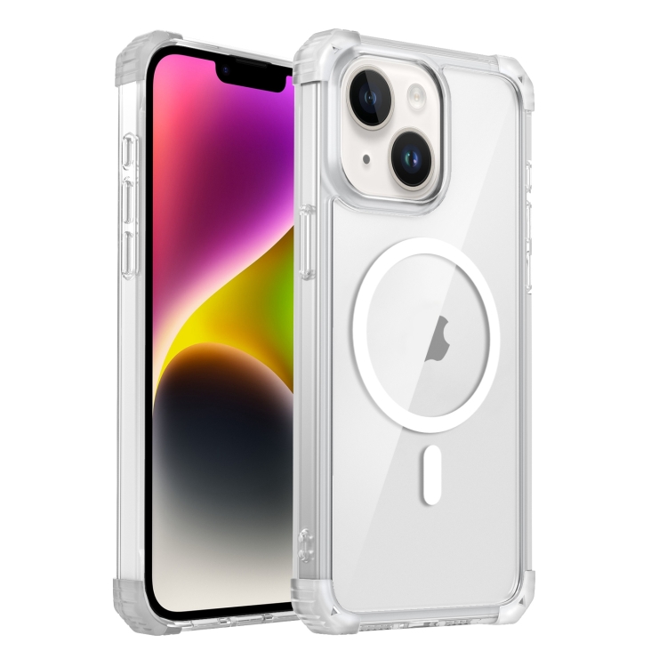 

For iPhone 14 Transparent MagSafe Magnetic Phone Case(Transparent)